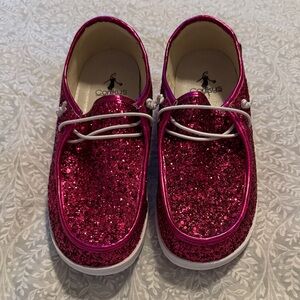 Corkys Women's Pink Glitter‎ Slip Ons Size 8
